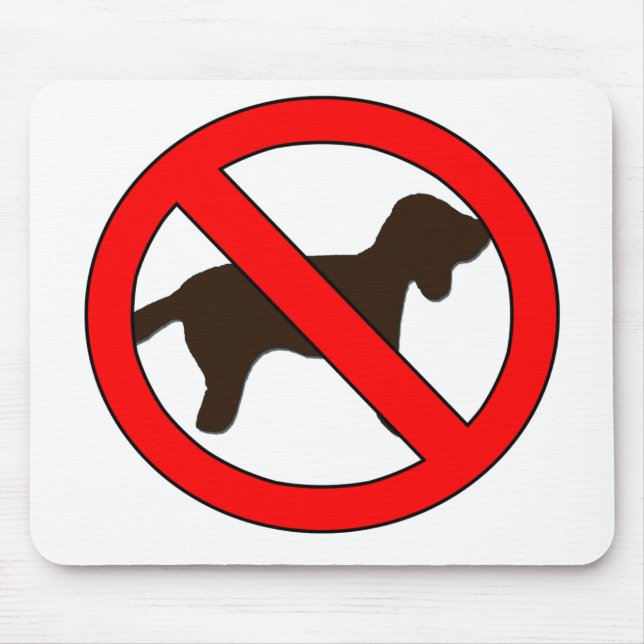 No Dogs Sign Mouse Pad (Front)