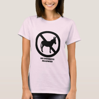No Donkeys Allowed - Women's Pink T-Shirt