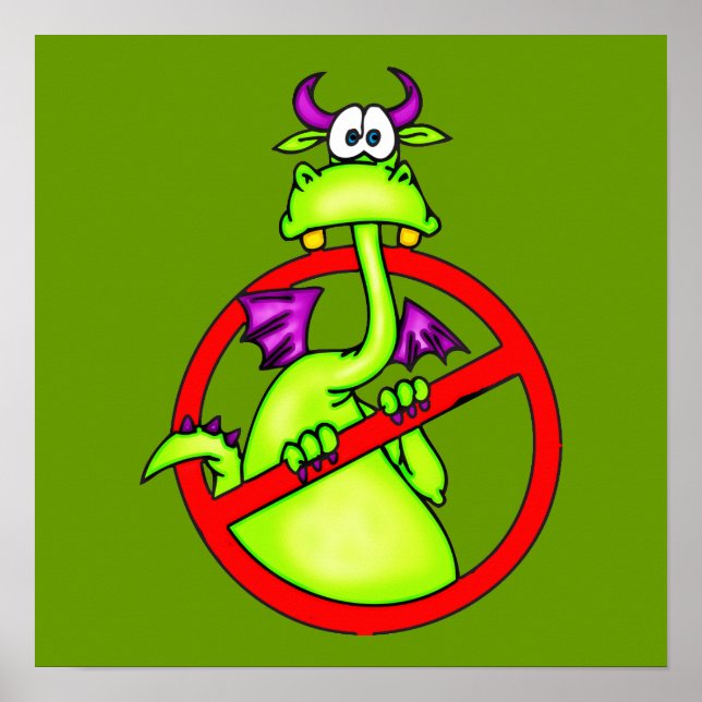 No Dragons Allowed Symbol Poster (Front)