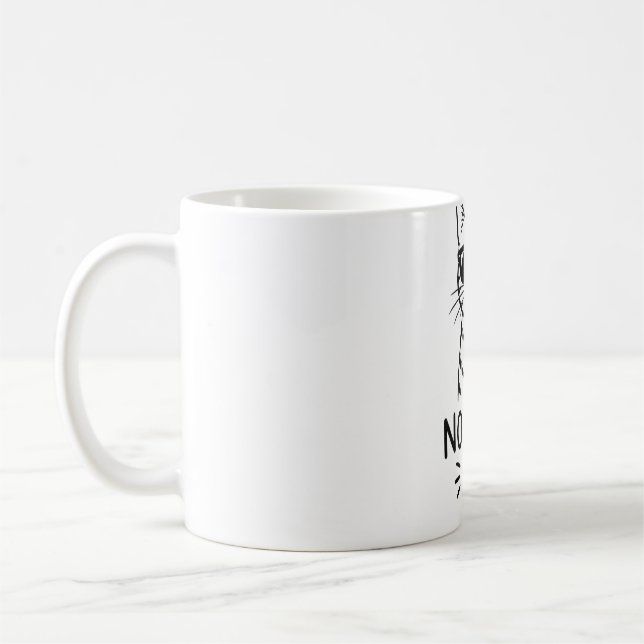 No Drama Cat Funny Cat Lover Design Coffee Mug (Left)