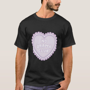 No Drama Club K-12 Top Cute Pastel Purple Heart