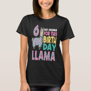 No Drama For This Birthday Llama 6 Bday Party 6th  T-Shirt