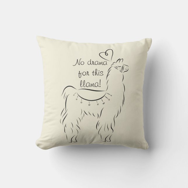 No Drama for this Llama Cushion (Front)