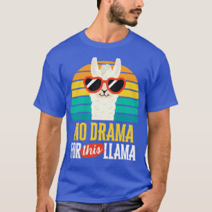 No Drama for This Llama Funny Vintage Sunset Anima T-Shirt