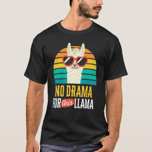 No Drama for This Llama   Vintage Sunset Animal T-Shirt