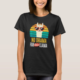 No Drama for This Llama  Vintage Sunset Animal T-Shirt