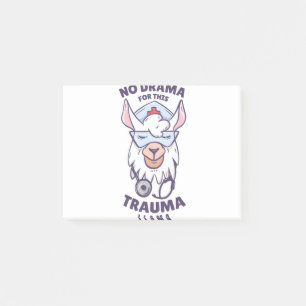 NO DRAMA FOR THIS TRAUMA LLAMA POST-IT NOTES