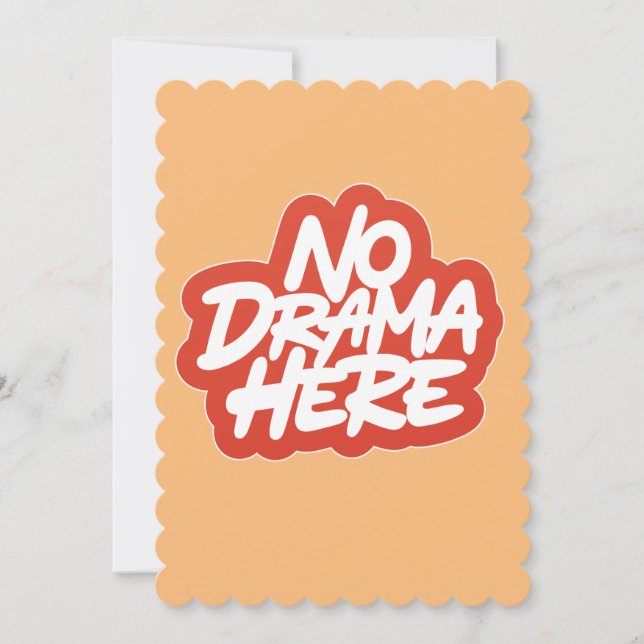 No Drama Here Holiday Card (Front)
