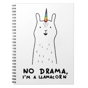 No Drama I'm A Llamacorn Notebook