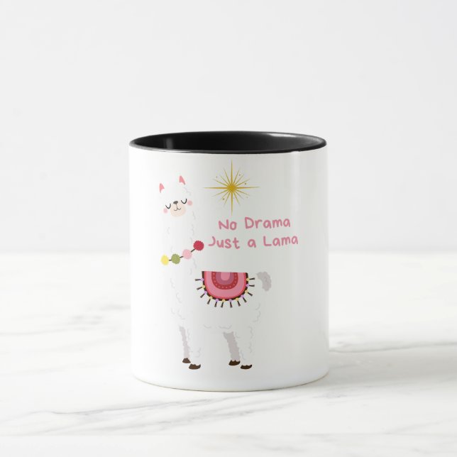 no drama, just a lama mug (Center)