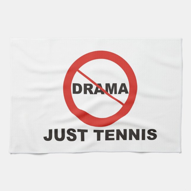 No Drama Just Tennis Tea Towel (Horizontal)