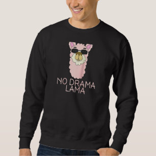 No Drama Lama Cute T Shirt Funny No Drama Alpaca L