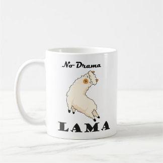 No Drama Lama funny coffee cup