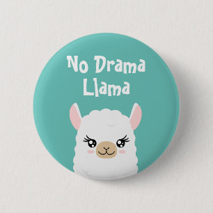No Drama Llama 6 Cm Round Badge