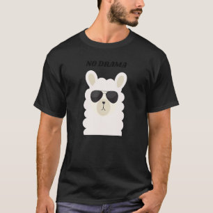 No Drama Llama  Animal Pun Cool Llama In Sunglasse T-Shirt