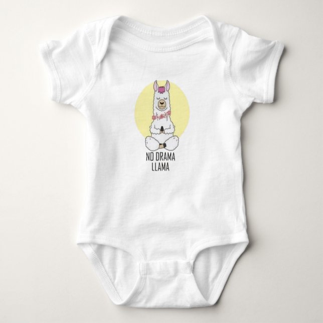 No Drama Llama Baby  Baby Bodysuit (Front)
