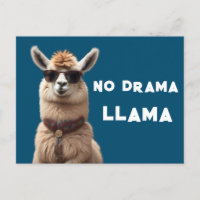 No Drama Llama Cool Alpaca Wear Sunglasses Blue