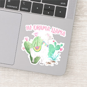 No Drama Llama Cute Llama and Cactus Vinyl
