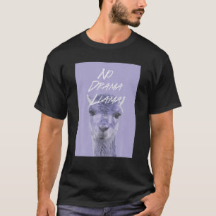 No Drama Llama Cute Purple Graphic Funny Cute Alpa T-Shirt