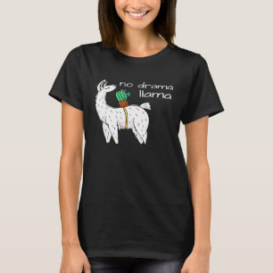 No Drama Llama  Drama Llama Cute Alpaca T-Shirt
