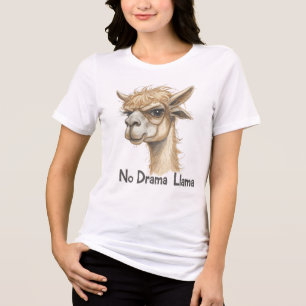 No Drama Llama Funny Shirt for Animal Lovers