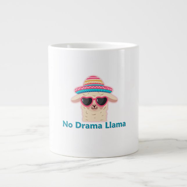 No Drama Llama Large Coffee Mug (Front)