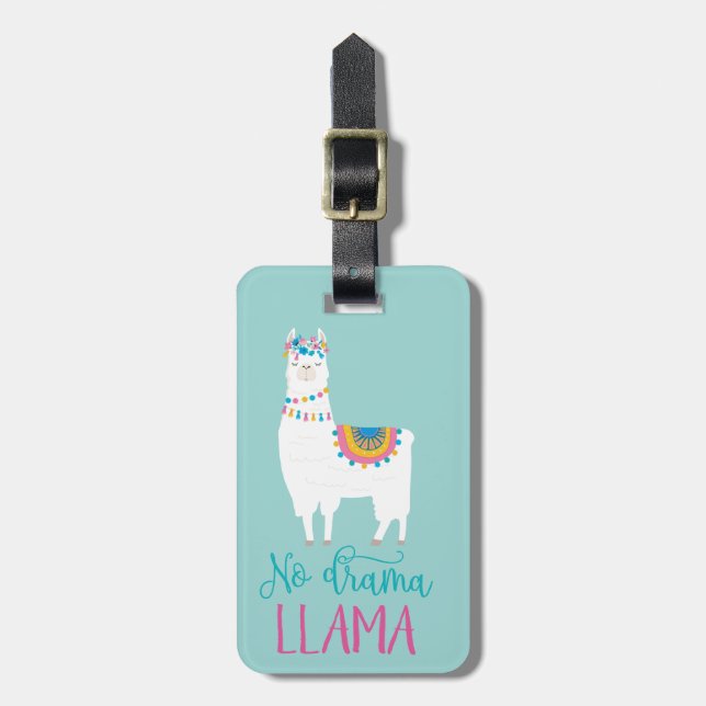 No Drama LLAMA Luggage Tag (Front Vertical)