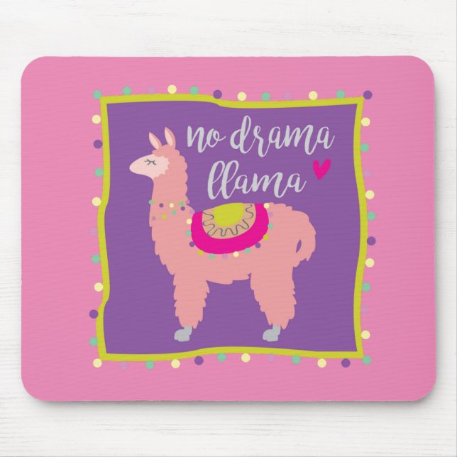 No Drama Llama Mouse Pad (Front)