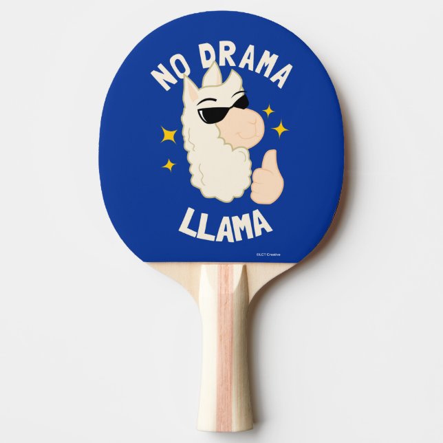 No Drama Llama Ping Pong Paddle (Front)