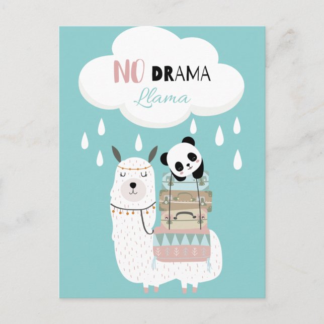 No Drama Llama Postcard (Front)