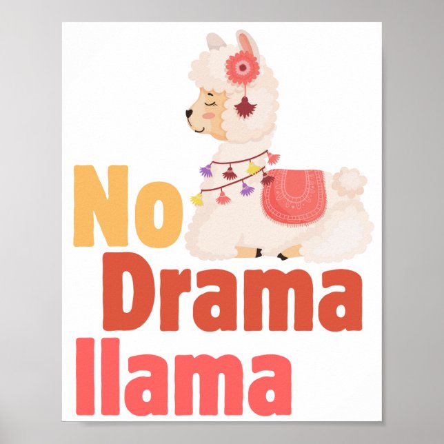 no drama llama poster (Front)