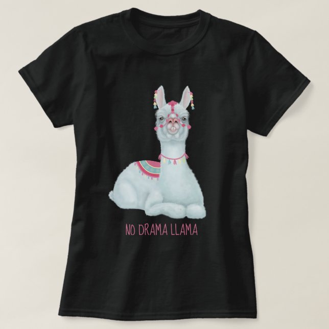 No Drama Llama T-Shirt (Design Front)