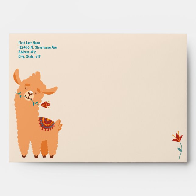 No Drama Llama Thanksgiving Crm  Envelope (Front)