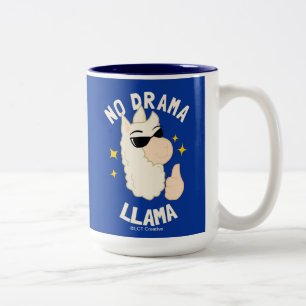 No Drama Llama Two-Tone Coffee Mug