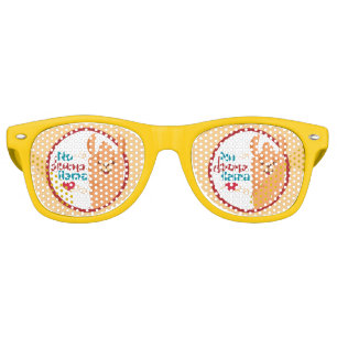 No Drama Llama (Warm) Yellow Retro Sunglasses