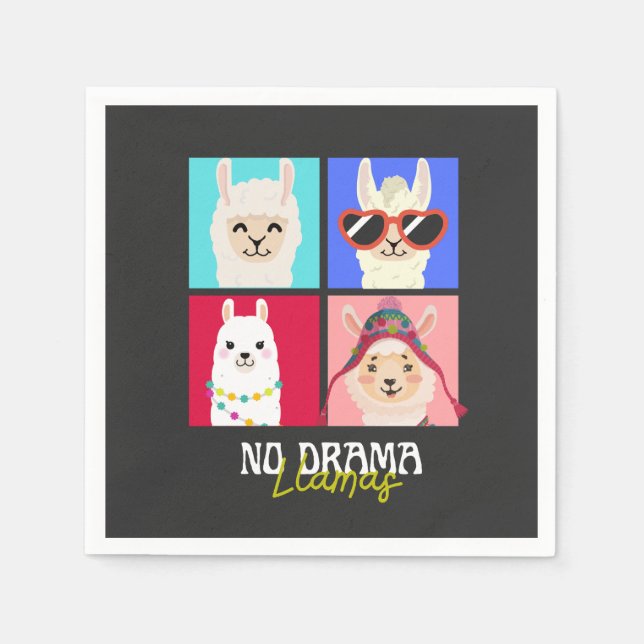 No drama Llamas     Napkin (Front)
