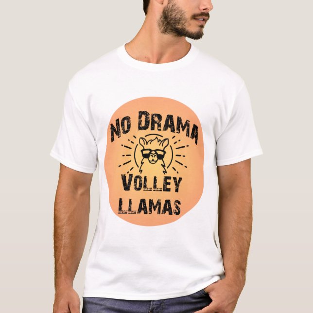 No Drama Volley Llamas Men's T-Shirt (Front)