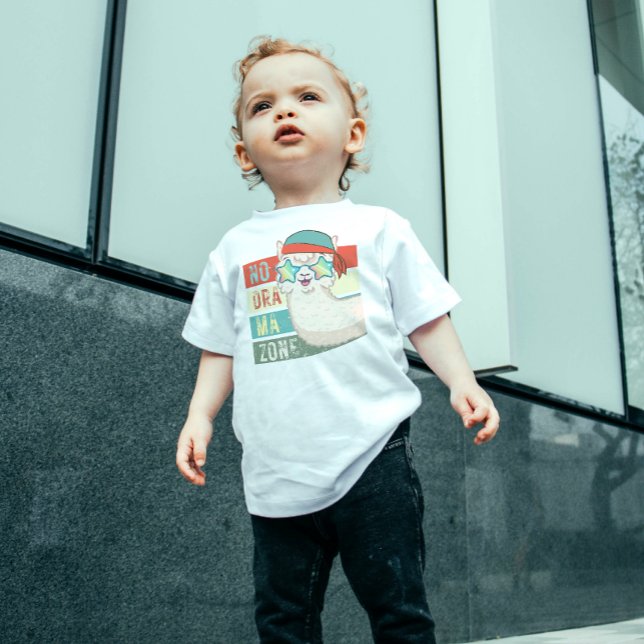 No Drama Zone Funny Llama Baby T-Shirt (Creator Uploaded)