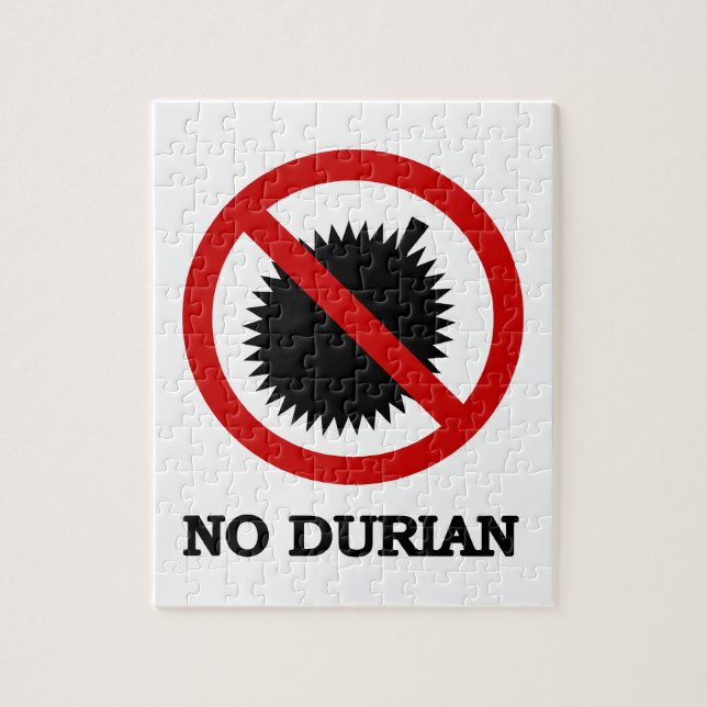 NO Durian Tropical Fruit Sign Jigsaw Puzzle (Vertical)