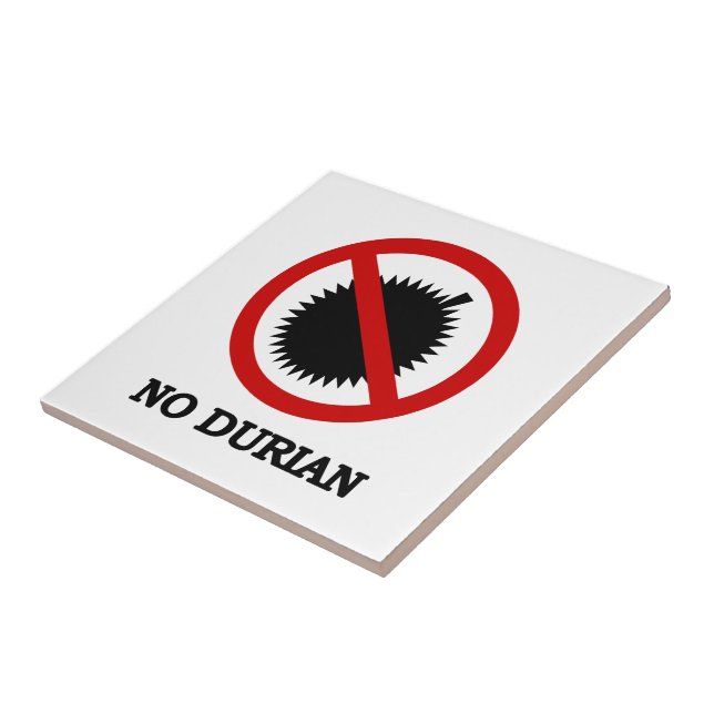 NO Durian Tropical Fruit Sign Tile (Side)