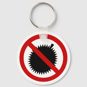 NO Durian Tropical Fruit ⚠ Thai Sign ⚠ Key Ring