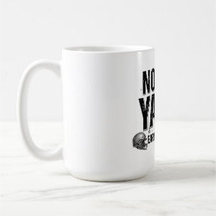 No Easy Yards Football Mindset Black White Coffee Mug
