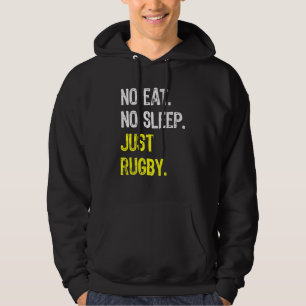 No Eat Sleep Just Rugby Repeat Practice Game Hoodie