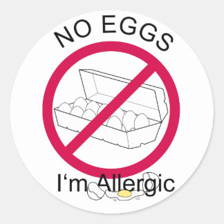 Egg Allergy Stickers & Sticker Designs