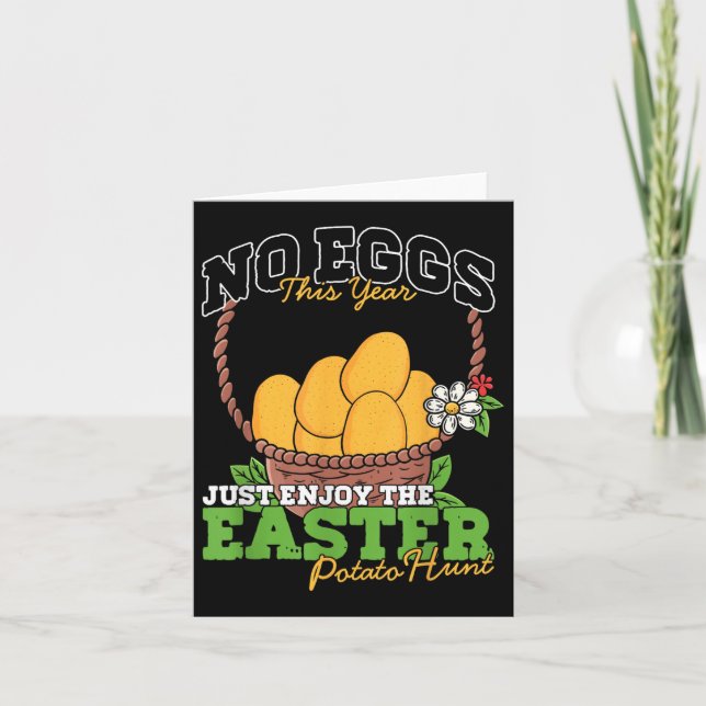 No Eggs This Year Funny Easter Potato Hunt  Card (Front)