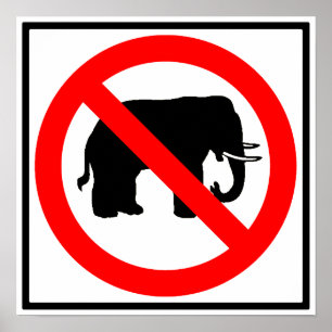 No Elephants Highway SIgn