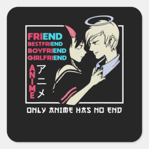 No End Anime Clothing Manga Art Cosplay Otaku Gift Square Sticker