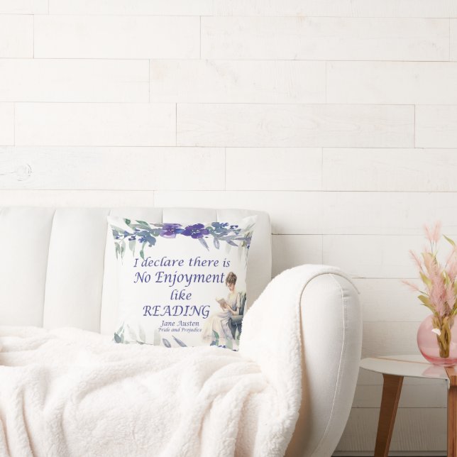 No Enjoyment Like Reading Quote Cushion (Couch)