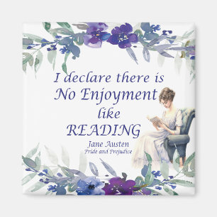 No Enjoyment Like Reading Quote  Magnet