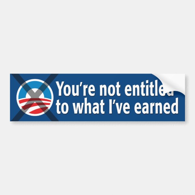 NO Entitlements: Anti-Obama Bumper Sticker (Front)